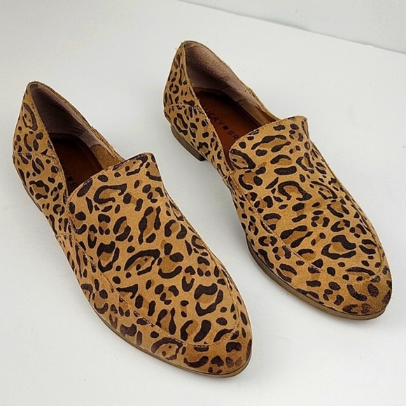 Lucky Brand Brogan 2 Leopard Print Leather Loafers Size 7.5 - Picture 3 of 14